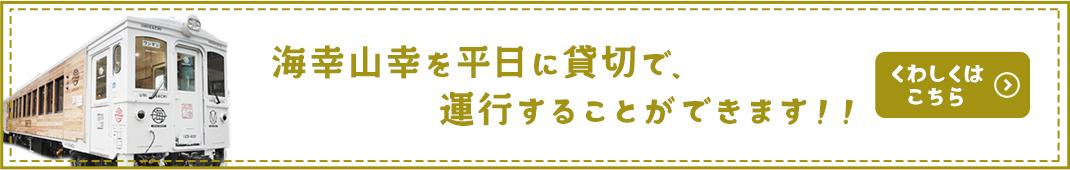 平日に貸切で運行することができます